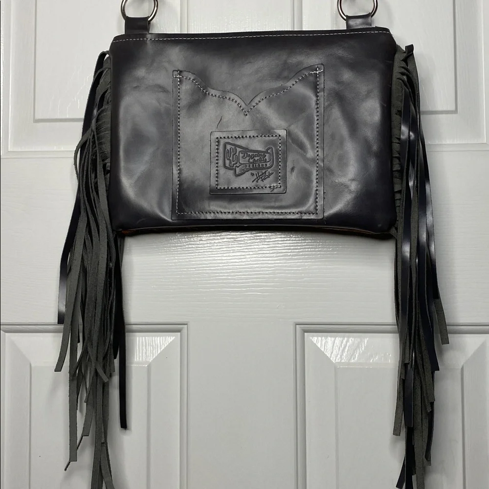 NWOT Dancing Cactus Designs Leather Hair Hide Bag - Picture 8 of 16